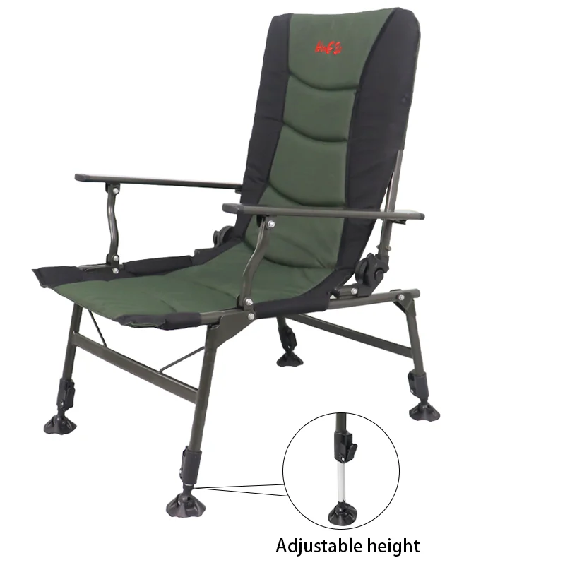 Portable Folding Carp Fishing Chair Camping Recliner Armchair Outdoor Office 