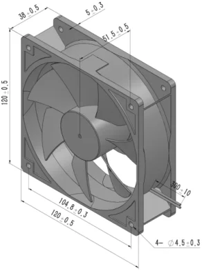 Computer Case Cooling Fan, 115V/220V, 120*120*38mm, PWM - detail 2