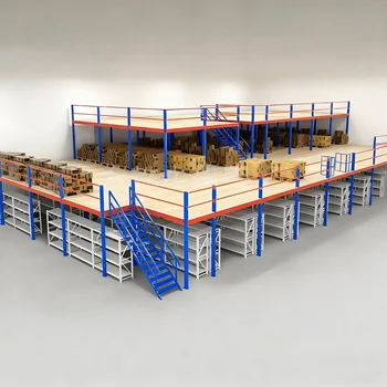 Custom Multi-Layer Mezzanine Racking System Industrial Factory Storage Quick Installation Free Design Service Metal Material