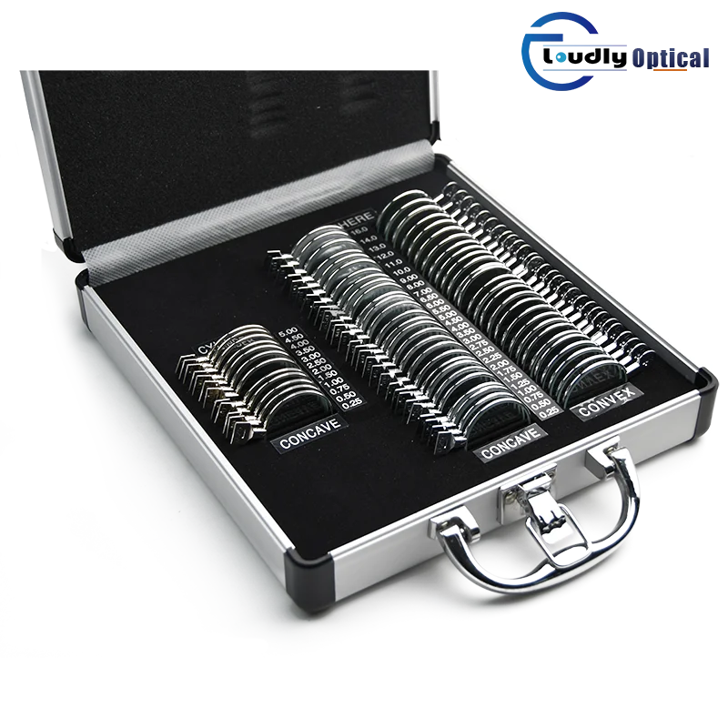 Набор оптических пробных линз из Китая комплект оптометрический прибор для проверки глаз JS-68 с серебристым металлическим