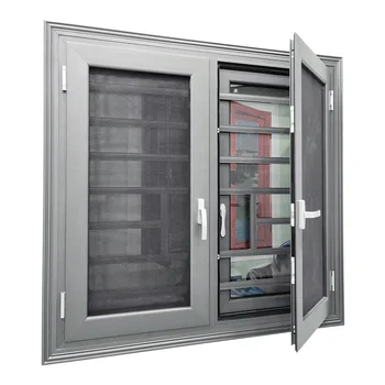 Thermal Break Aluminum Frame Double Glazed Window Casement Windows 