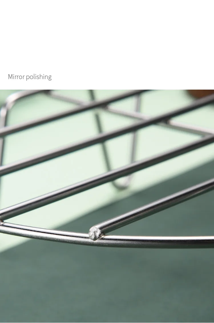Unique Design Wire Stainless Steel Round Steamer Cooling Rack for Roasting Oven 3