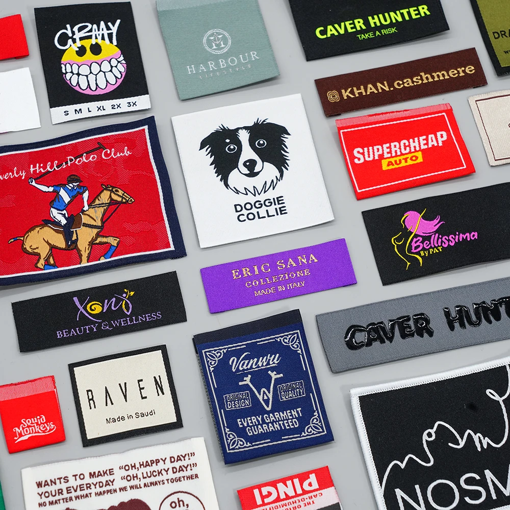 Custom Brand Logo High-Density Garment Neck Label Clothes, image size:1000x1000