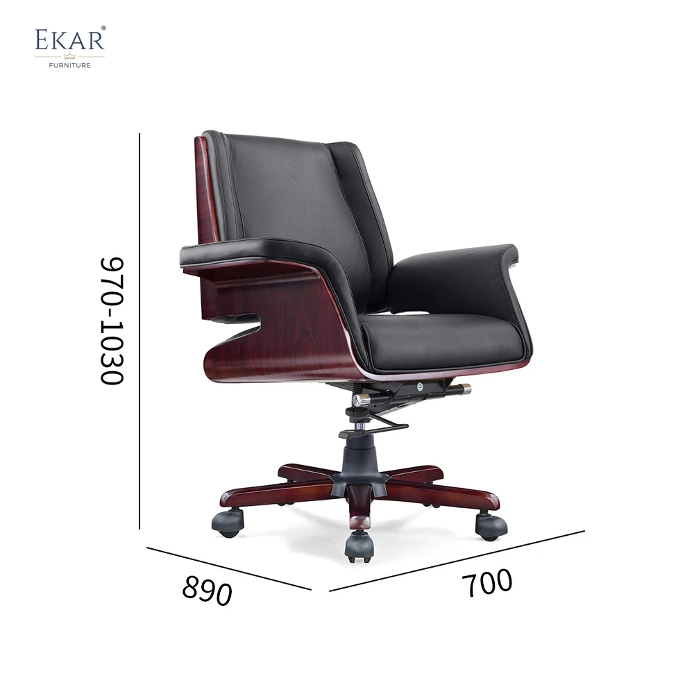 Luxurious Italian Imported Top-Grain Leather Executive Office Chair details