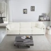 White + Chenille + 3 Seat