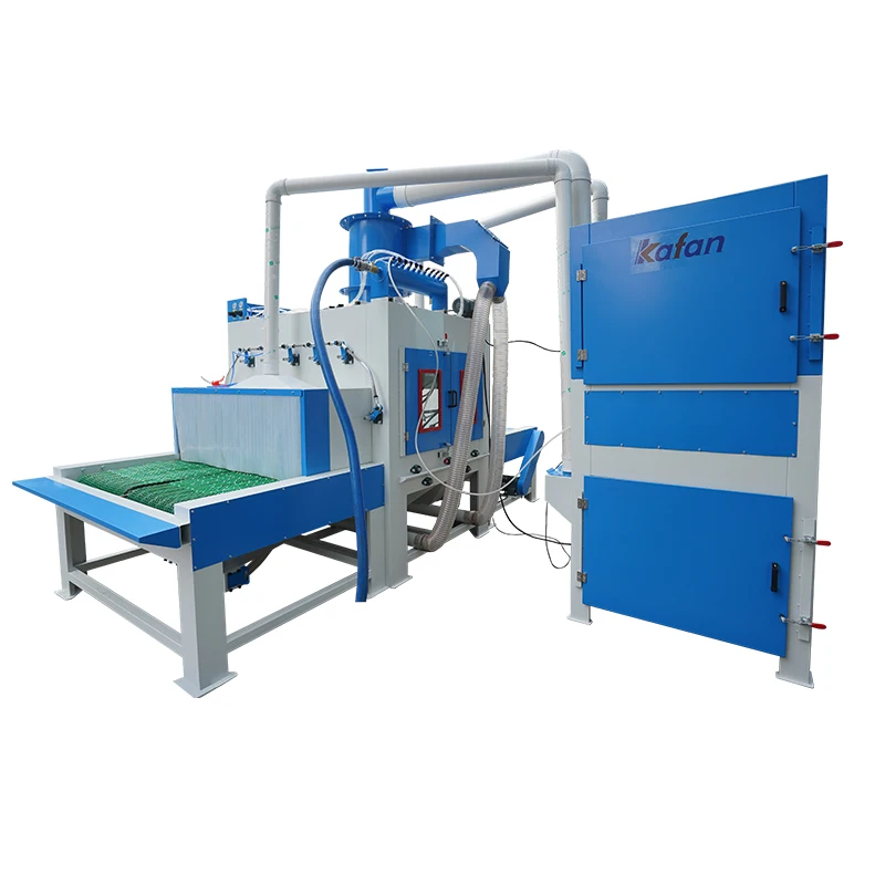 Automated Sandblaster Sand Blasting Cabinet Automatic Sand Blasting Machine with Inline Conveyor