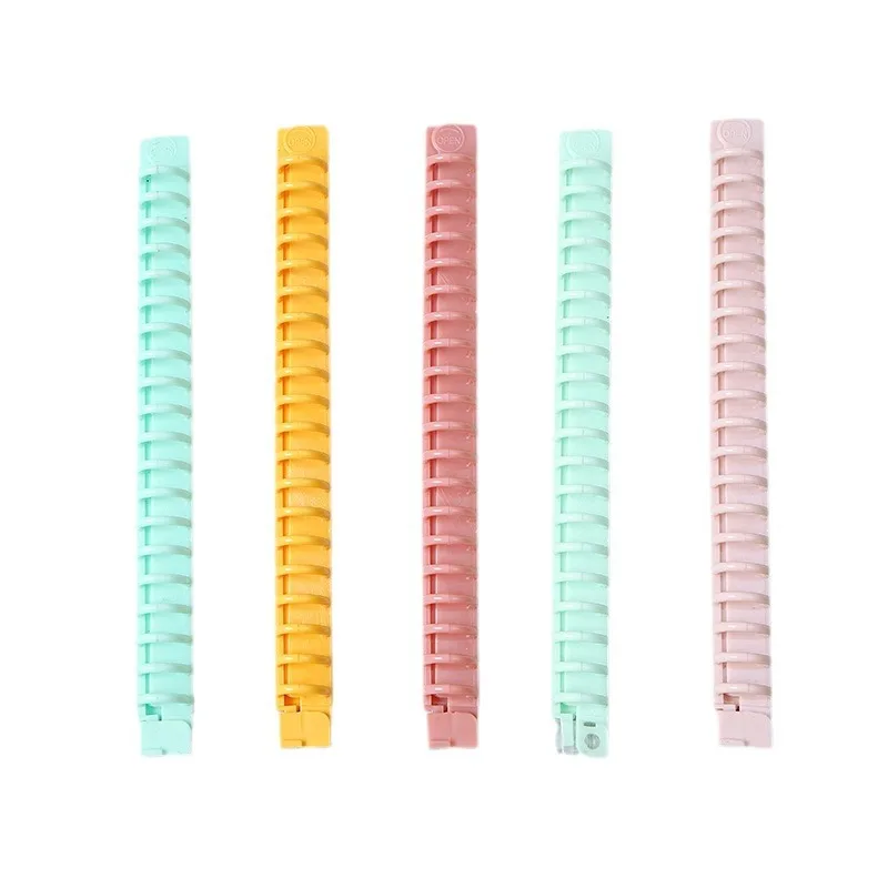 Многоцветный 26 кольцевой зажим для переплета прозрачные пластиковые зажимы открывания краев офисной бумаги