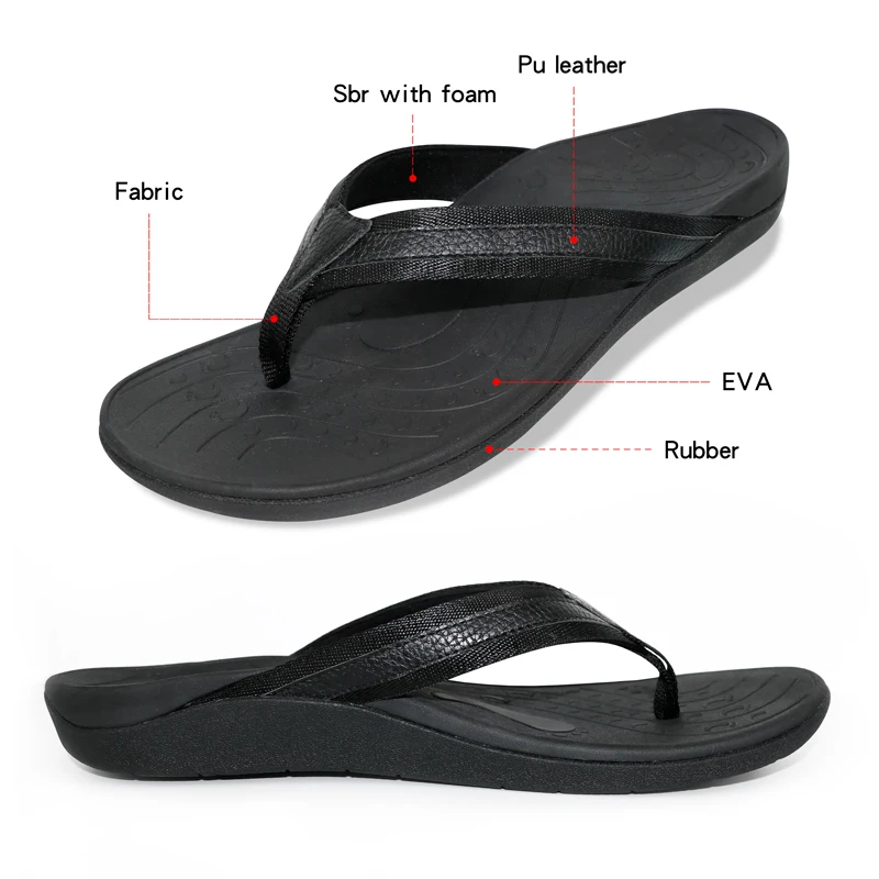 rubber sandals with arch support