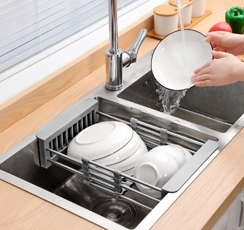 Adjustable Sink Dish Drainers Efficient Kitchen Organizers