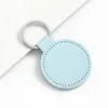 Round keychain-light blue