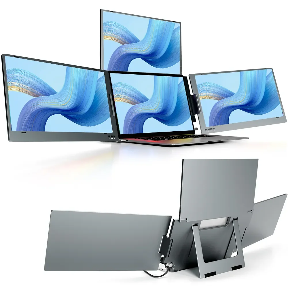 X90M トリプルポータブルモニター 14インチ X90M Triple Monitor Extender - Dual Portable Monitor for Trading