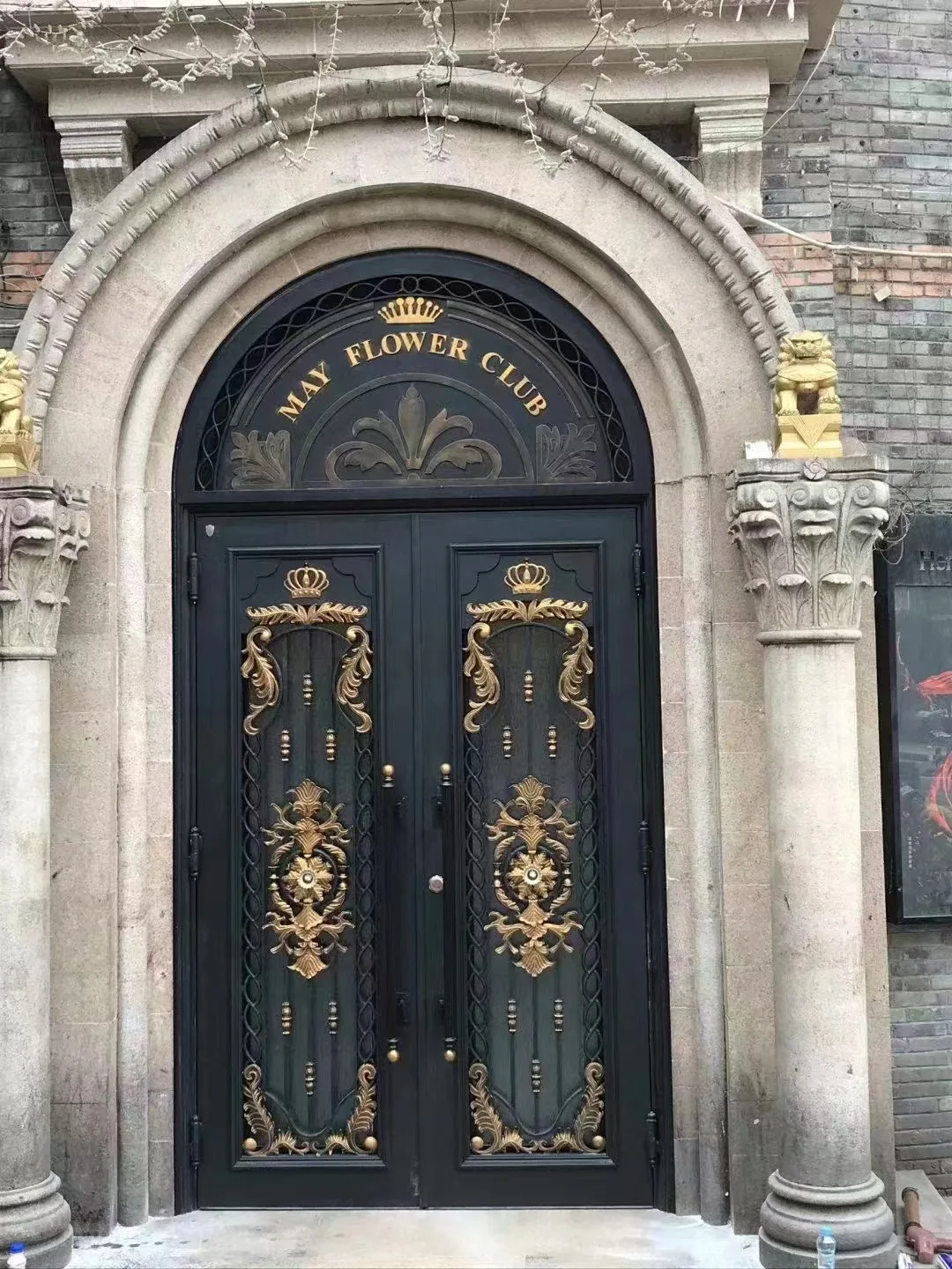Door Main Surface Pattern Finish Mount Wmetalt Iron Gates Style Steel New Modern Design Cheap Price Latest Europe Village Villa