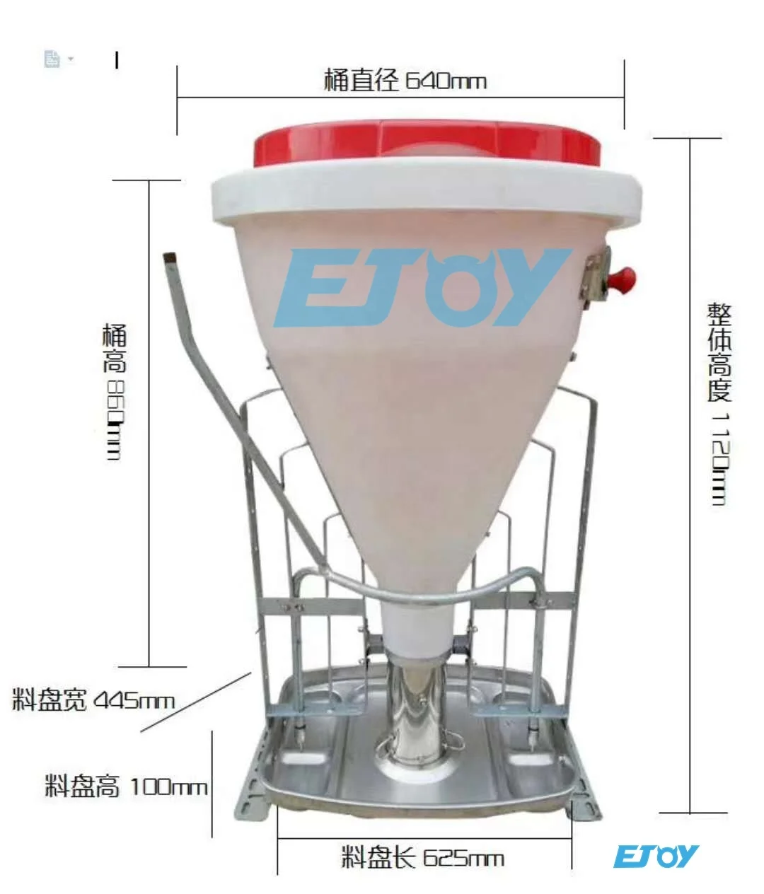 High Quality Customized 100L Pig Feeder Plastic Automatic Dry Wet Hog Feeders for Piggery Farm Equipment