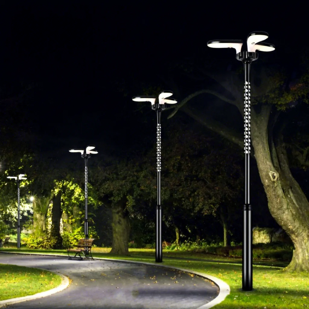 Solar-Powered IP65 High-Pole Integrated Courtyard & Landscape Light for Residential Areas Villas Park Street New Model 2025