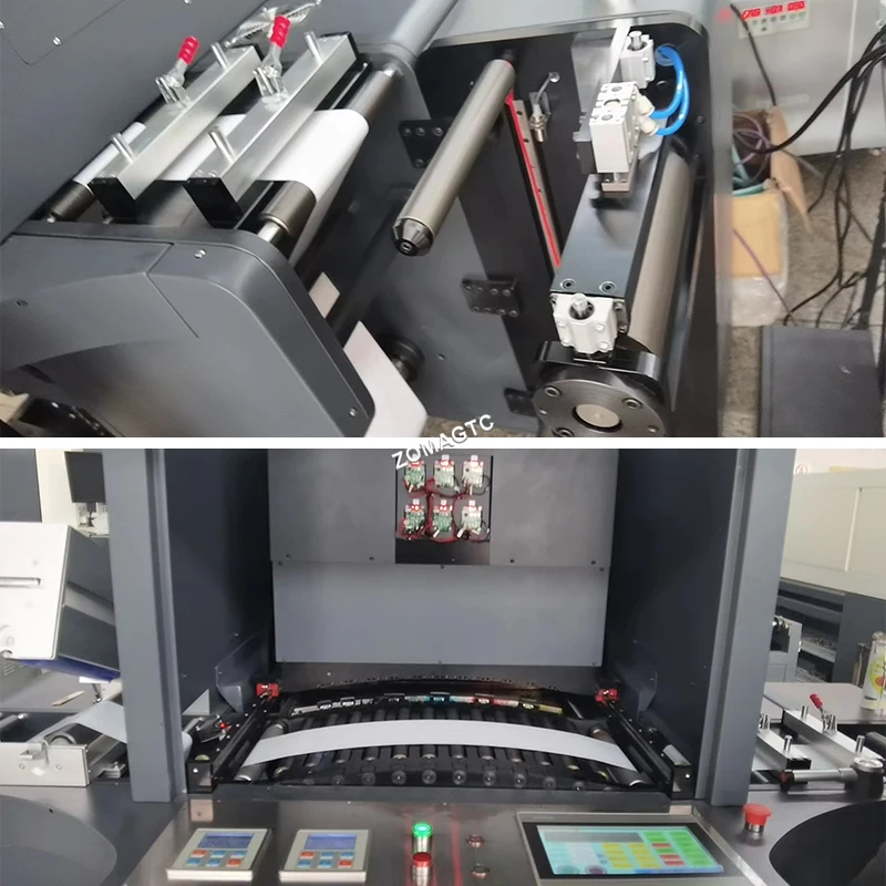 Automatic CMYK Colour Label Banner UV Printers Roll to Roll Digital Label Cold Foil Stamping Spot UV Varnish Printing Machine