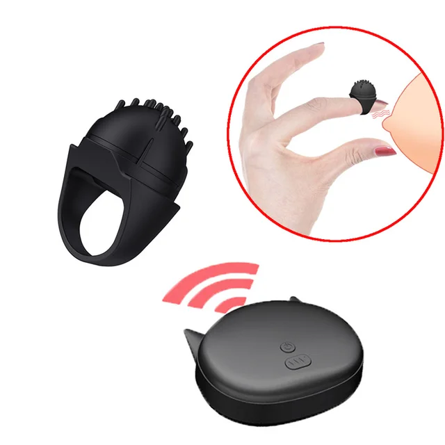 Wholesale Waterproof Silicone Finger Vibrator with Removable Bullet Clitoral Stimulator-Wireless control Ring vibration Sex Toys