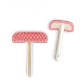 Pet Soft Silicone Bristle Grooming Bath Massage Brush for Long Short Haired Dogs Cats Shower