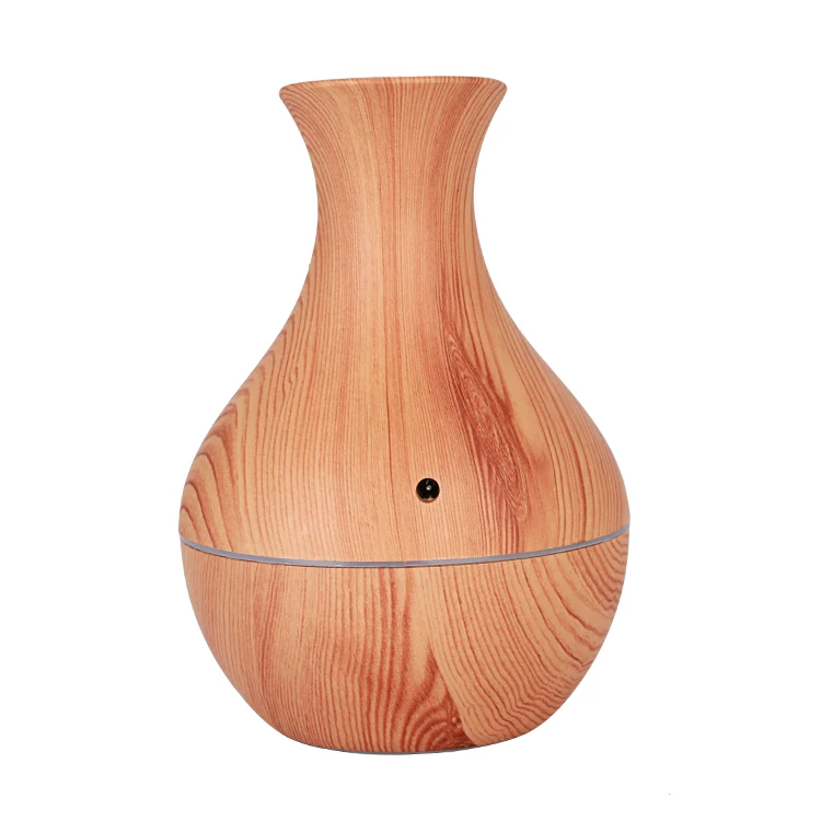 USB Ultrasonic Air Humidifier Home Aromatherapy Humidifiers Wood Grain Vase  Esse