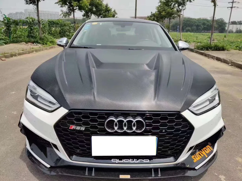 A5 S5 Rs5 Perforation Carbon Fiber Hood Cover For Audi A5 S5 Rs5 2017