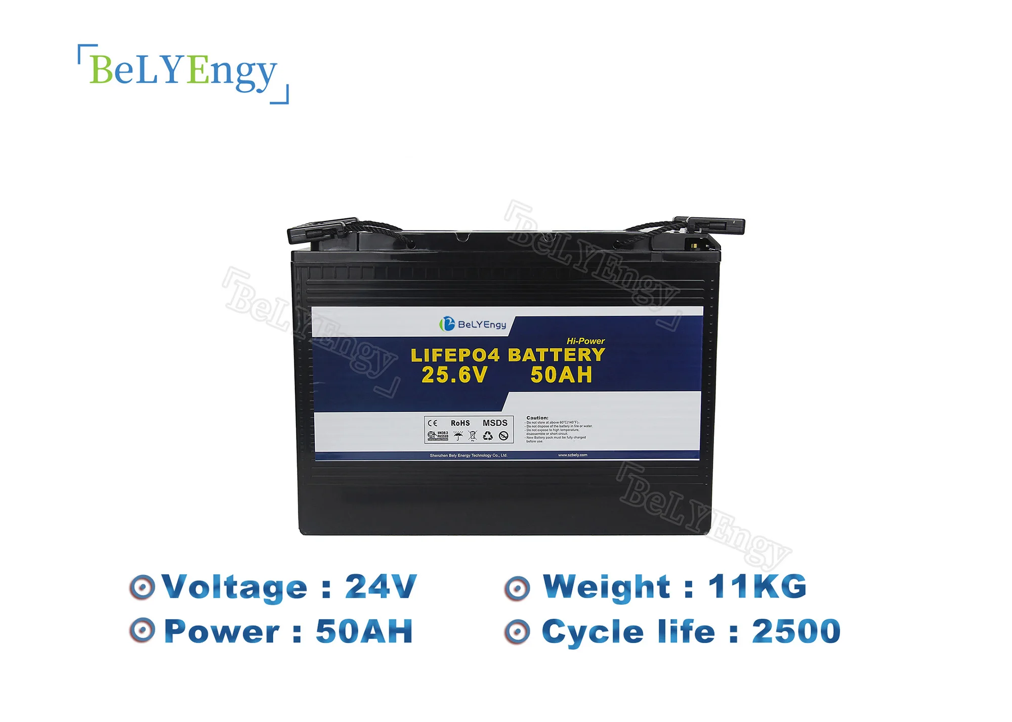 Energy Storage Battery 24V 50AH with Bluetooth App and Self Heating