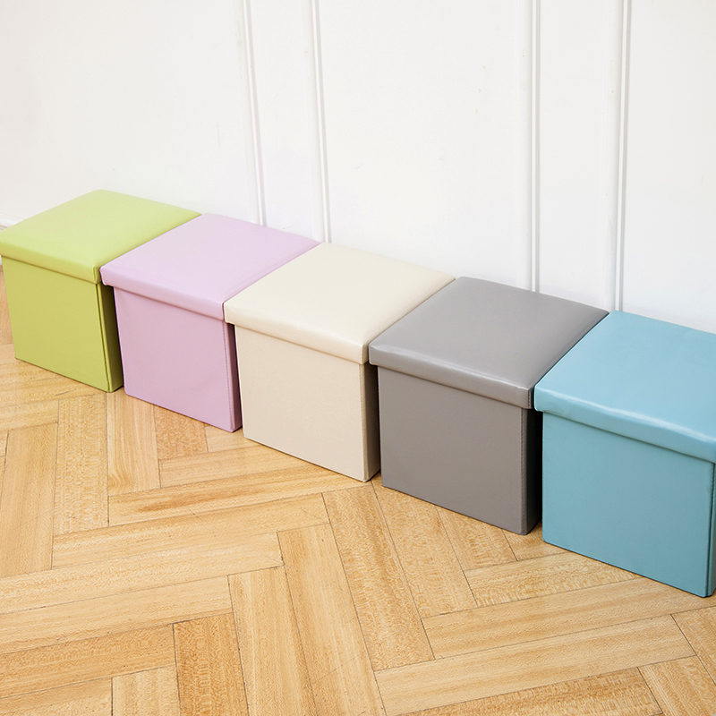 
 Горячая Распродажа, хорошее качество, Складное Сиденье из искусственной кожи, складной стул для хранения, оттоманка  