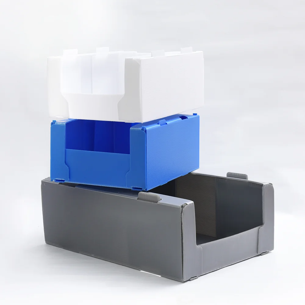 Front Opening Warehouse Storage Bin Plastic Stackable Correx Storage ...