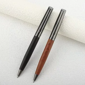 Luxury Twist Customized Personalized Logo Executive Premium Metal Wood Ball Pen