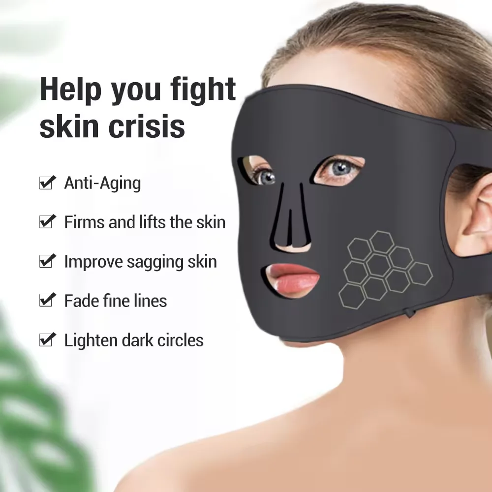4 Color Infrared Photon LED Face Red Light Therapy Device Led Facial Infrared Light Therapy Silicone Facial Led Face Mask
