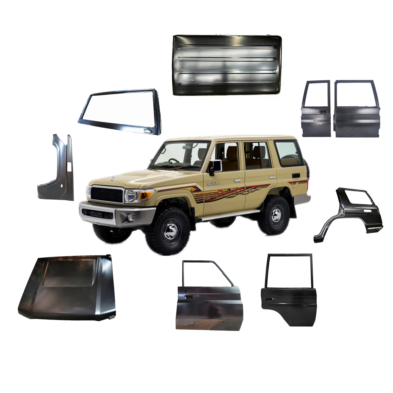 TO-YOTA ランドクルーザー 76シリーズ FJ76 新品ドアパネル販売中
