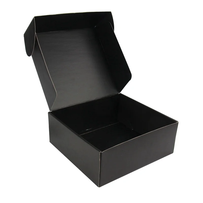 Custom black corrugated mailer shipping box multifunctional logo customized eco friendly manufacture