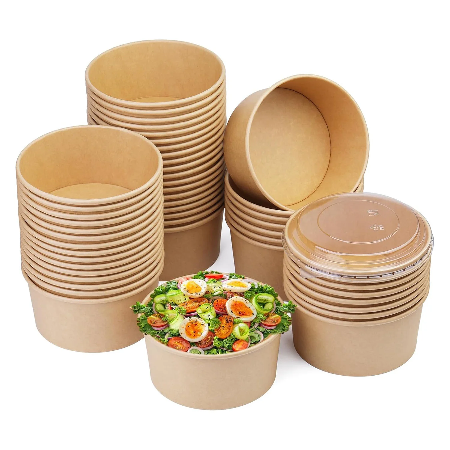 12oz 24oz Paper Soup Bowl Compostable Paper Bowl Soup Bowl Eco Friendly Take Away Soup Bowl