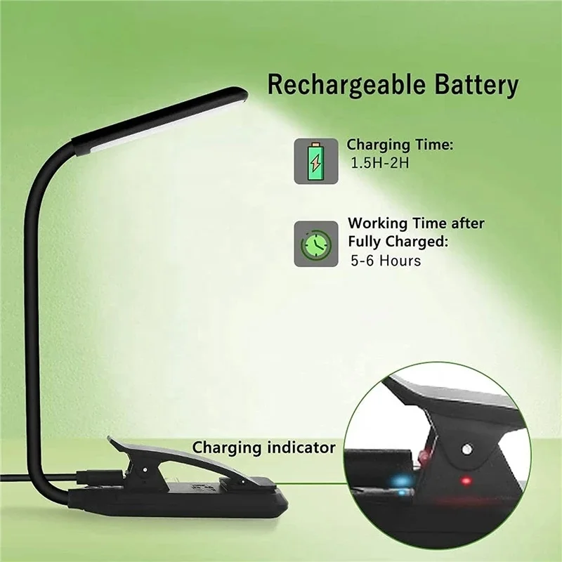 Professional Factory Dimmable Led Usb Light Folding Led Reading Light Led Night Reading Book Light