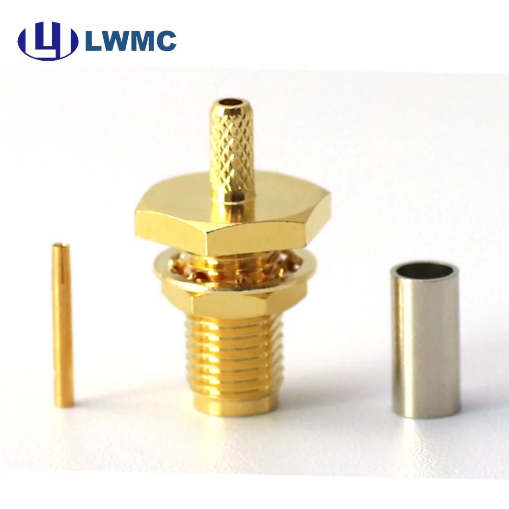 SMA Female Bulkhead Crimp for RG316D Cable
