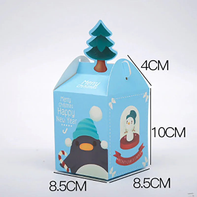 Cheap Christmas Eve square Portable Paper Box Custom Home Baking Candy Chocolate Gift Nuts Apple Ecommerce Packing  Boxes