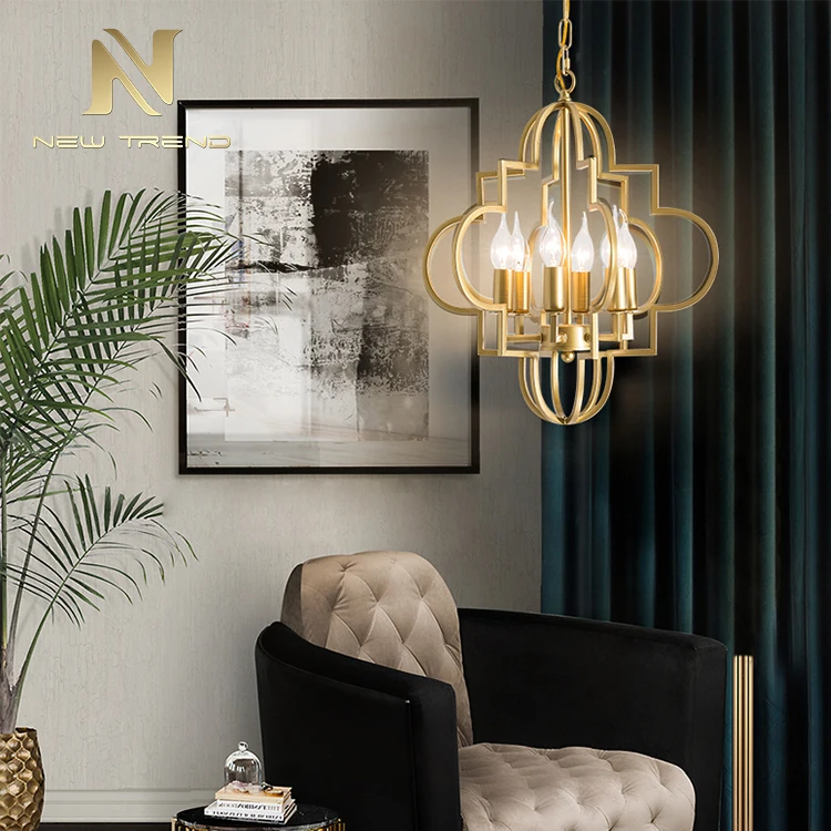 PAL80567 Good Quality Vintage Style Indoor Decoration Metal Frame Led Chandelier