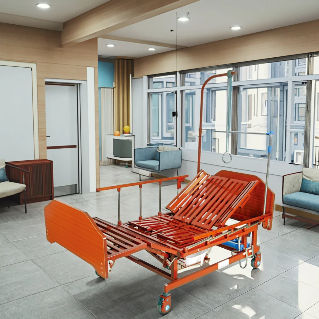 Motorized Rotation Hospital Bed-Five-Function Therapeutic Equipment Mattress Stainless Steel Foldable Portable 3-Year Warranty 3