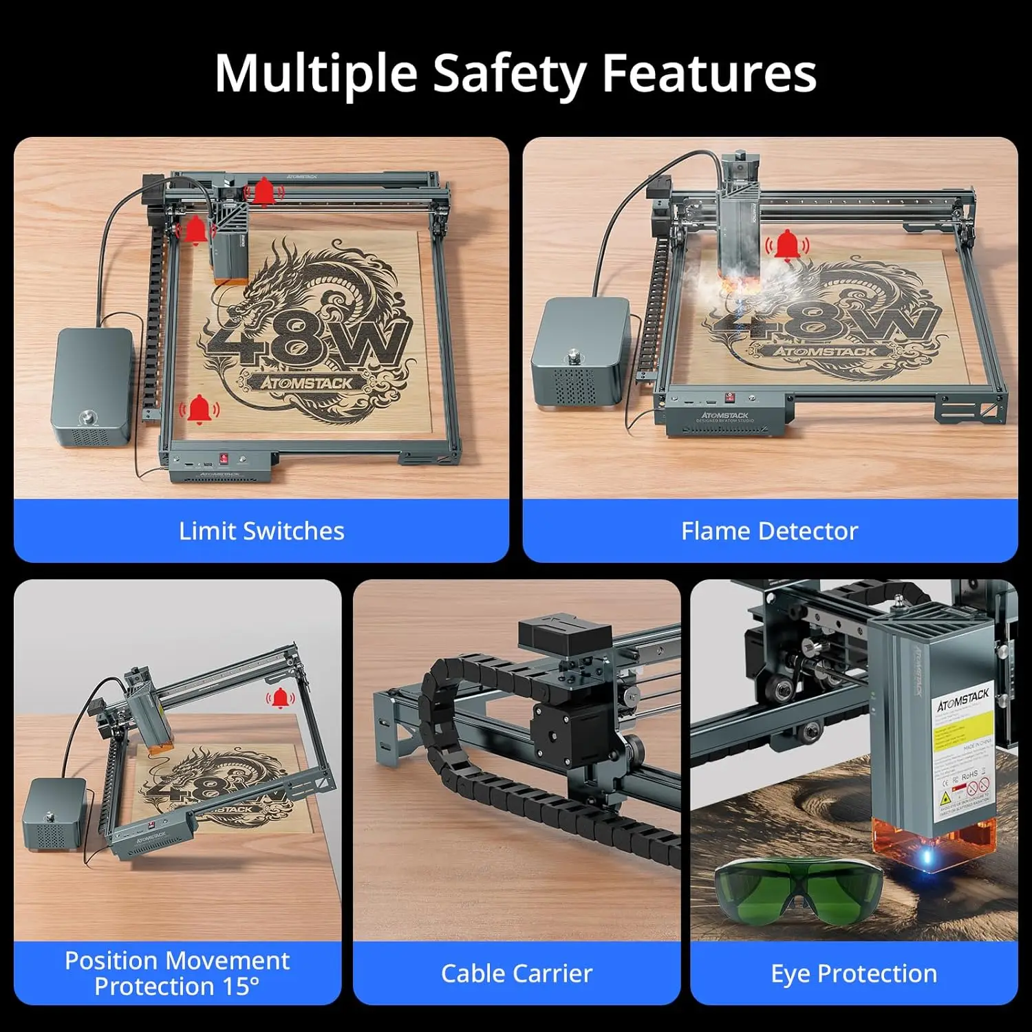 アトムスタック48WレーザーA40 PRO V2オートエアアシストバルク