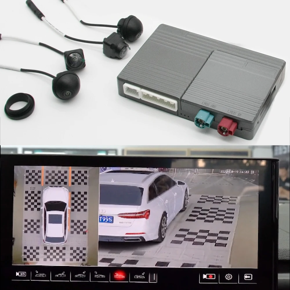 360 View Camera Parking Aid 1080p Car Camera System For Audi A4 B8 Mmi