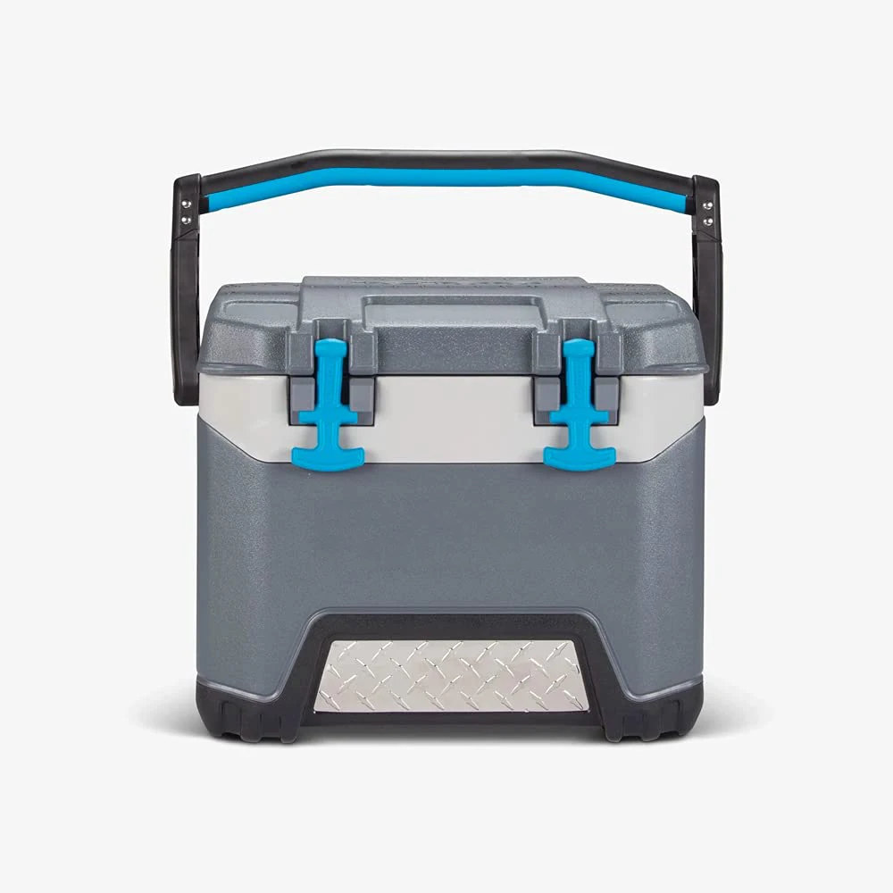 25QT Heavy-Duty Leak-Proof Rolling Cooler 23L Capacity Hard-Wheeled Portable Glacier for Outdoor Adventures Made of PP Material