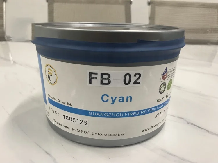 Eco-friendly Offset Printing Ink FB-02 High Gloss Soya Offset Printing CMYK Ink