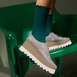 Wholesale All Seasons With Stars Wedges Shoes Ladies Women High Waterproofing Platform Flat Shoes for Ladies