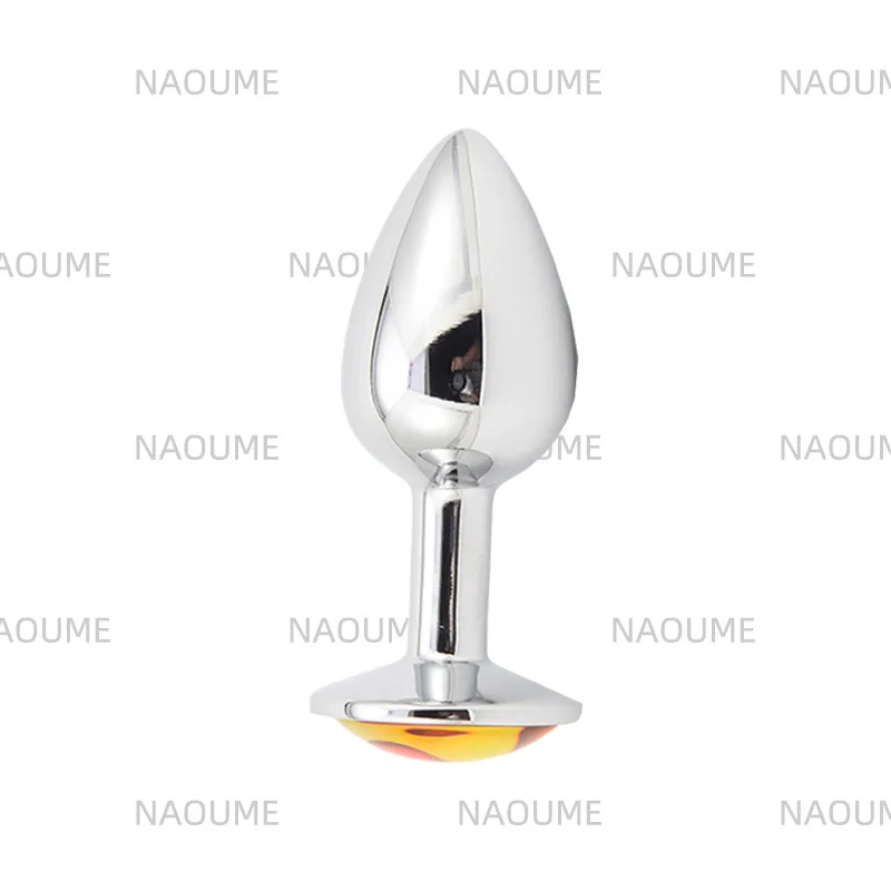Various Emojis and Flags Can Be Customized Metal Anal Plug Crystal Jewelry Butt Plug Anal Bead Sex Toys for Woman and Men Couple