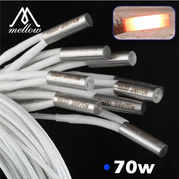 mellow Ceramic Cartridge Heater 3D Printer Parts  6*20mm Heating Tube12V/24V 70W For Mk8 Cr10 Ender 3 E3D v6 HotEnd J-Head