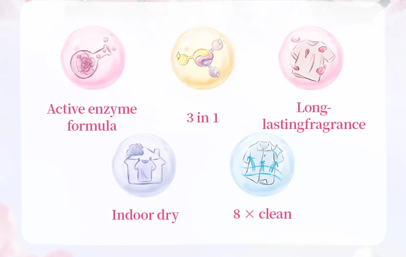 Foamrich Top Quality 3in1 Washing Liquid Pods Wholesale Ome Laundry