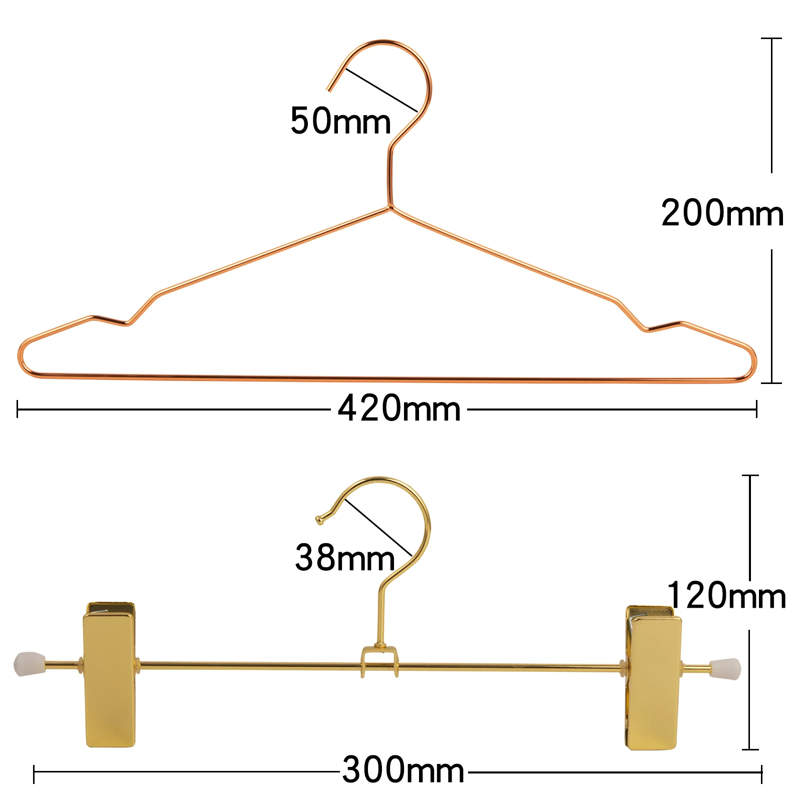 Luxury Durable Heavy Duty Gold Clothing Hangers Set Golden Metal Hanger With Clip Buy Metal
