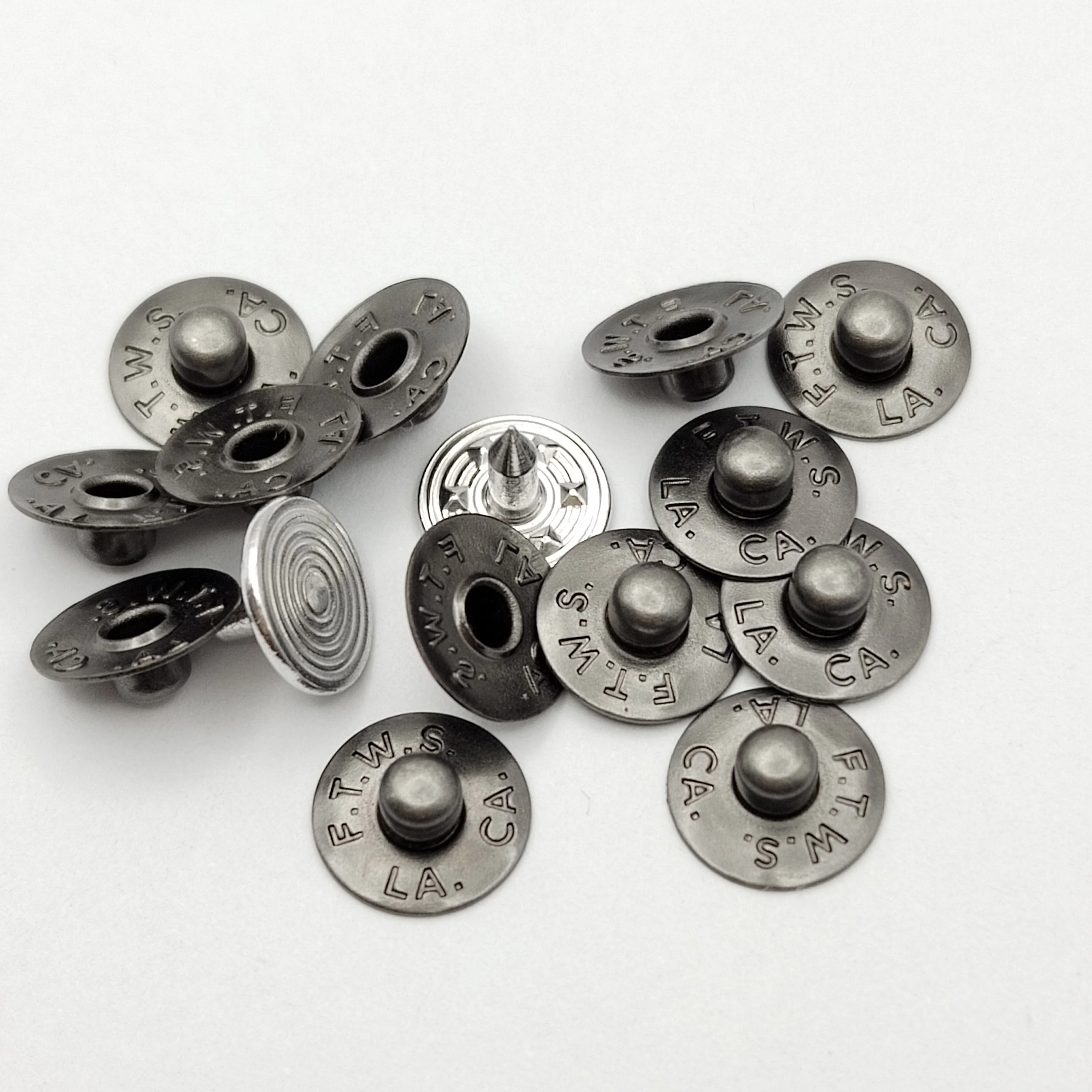 Высококачественные штаны, латунные заклепки, металлические, 8 мм, медные заклепки для джинсов