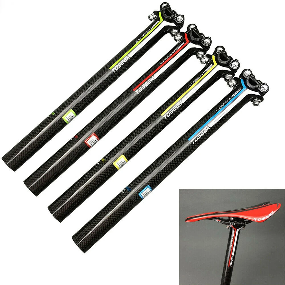 MTB Fahrrad Carbon Sattelsttze 27.2/30.8/31.6mm in Rot, Gelb, Blau, Grn