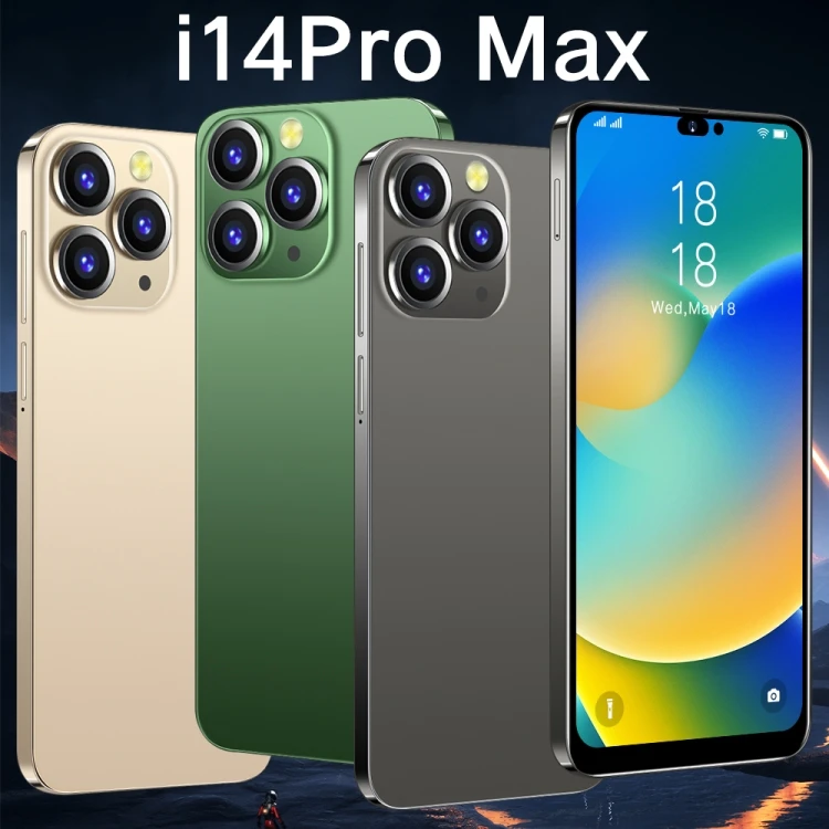 Unlocked Android i14 Pro Max 4GB+64GB/128GB DUAL SIM 4G GSM+WCDMA New Cell  Phone