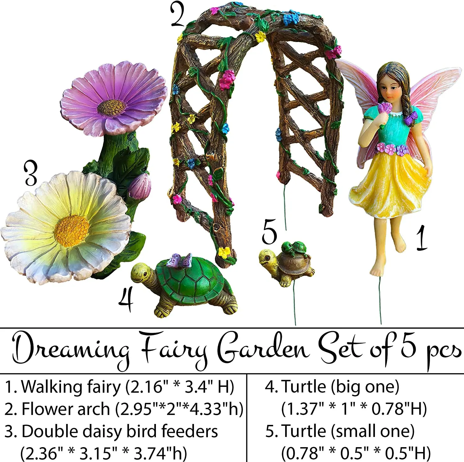 Outdoor Garden Decor Miniature Resin Fairy Garden Figurine Kit