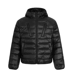 Custom Winter Fashion Down Coat High-neck Hooded Down Coat Outdoor Leisure Puff Pastry Jacket